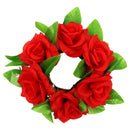 RED ROSE CANDLE RING