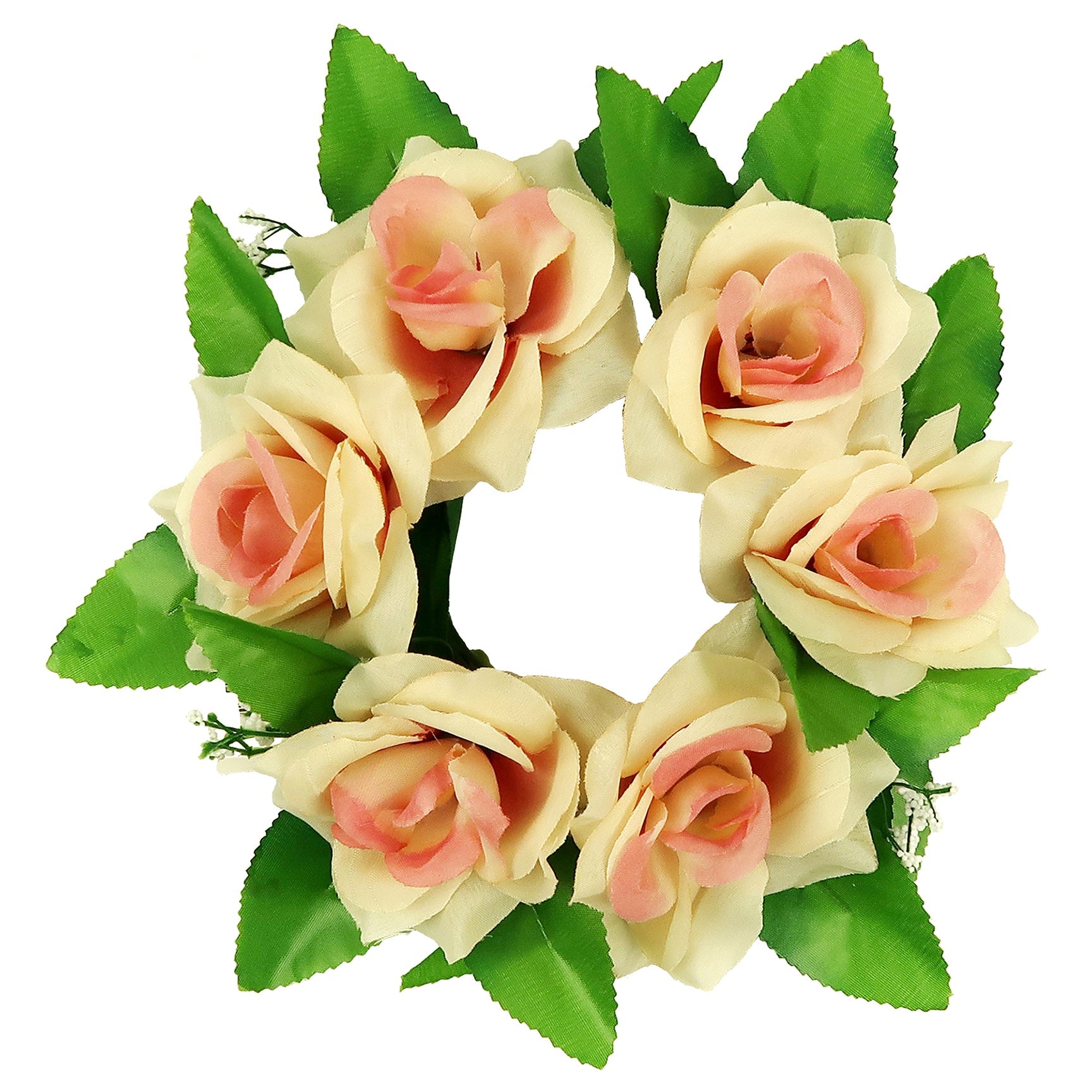 ROSE CANDLE RING 2-TONE CREAM/LIGHT PINK