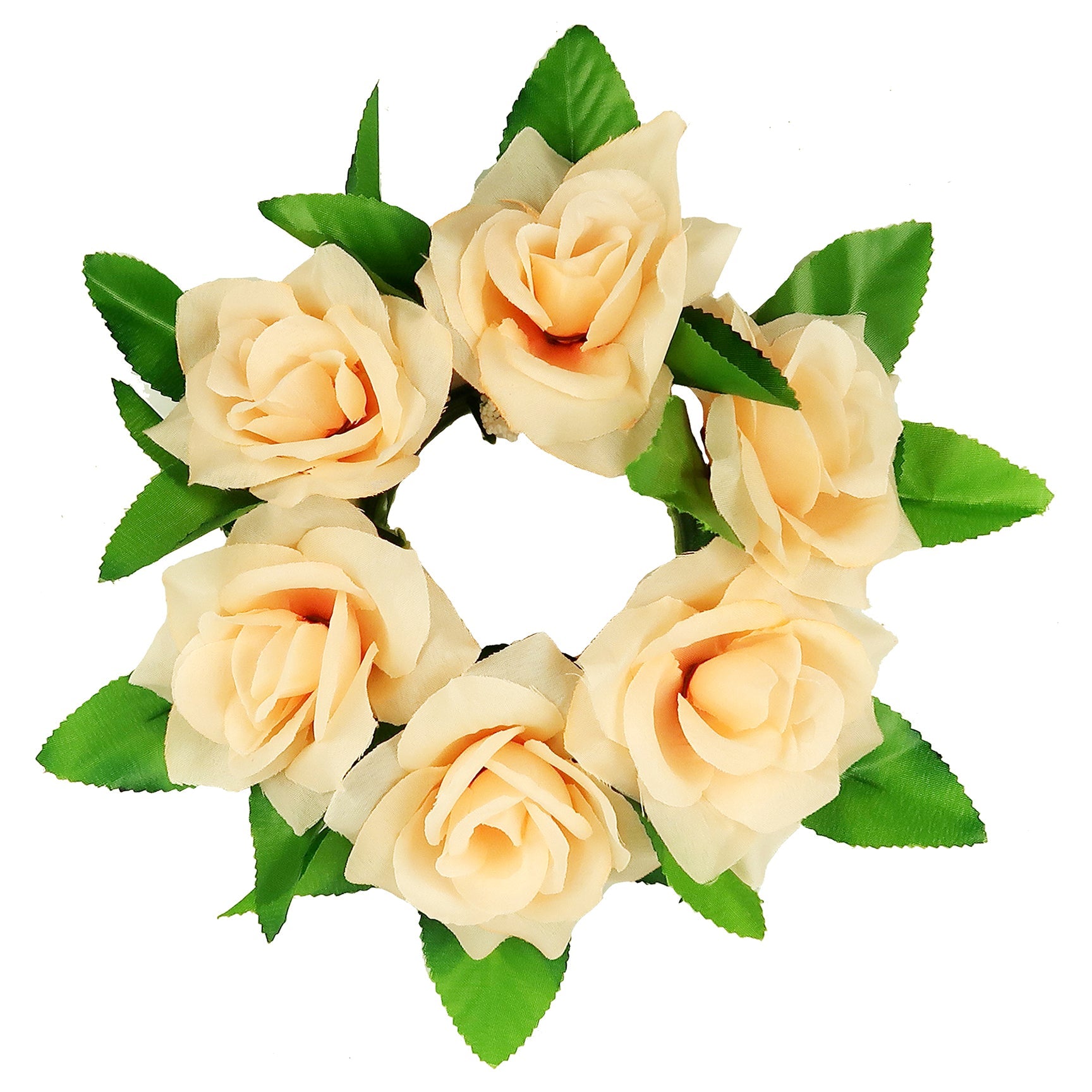 ROSE CANDLE RING LIGHT YELLOW