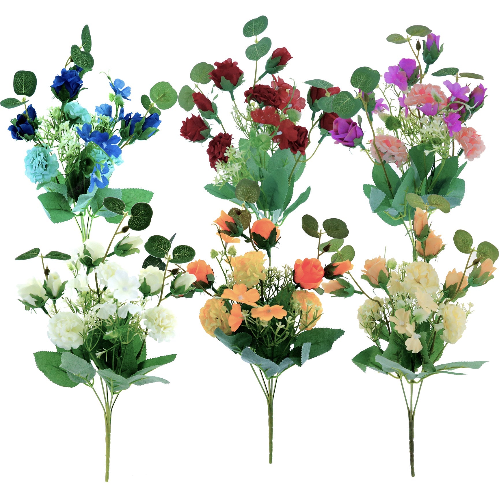 FLOWER BOUQUET ROSE MIX 6FLOWERS 6ASTD