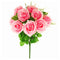 ROSE BOUQUET 9 BRANCH PINK