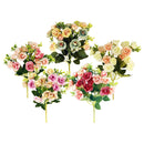 ROSE BOUQUET 15 FL 5 COLORS ASSTD (SPECIAL)