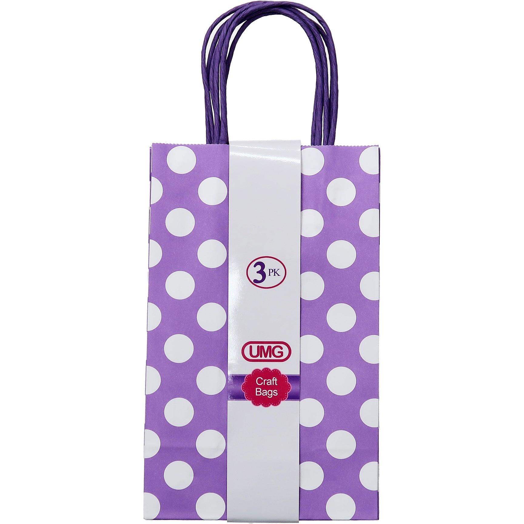 CRAFT BAG INV POLKA PURPLE SM 3PC