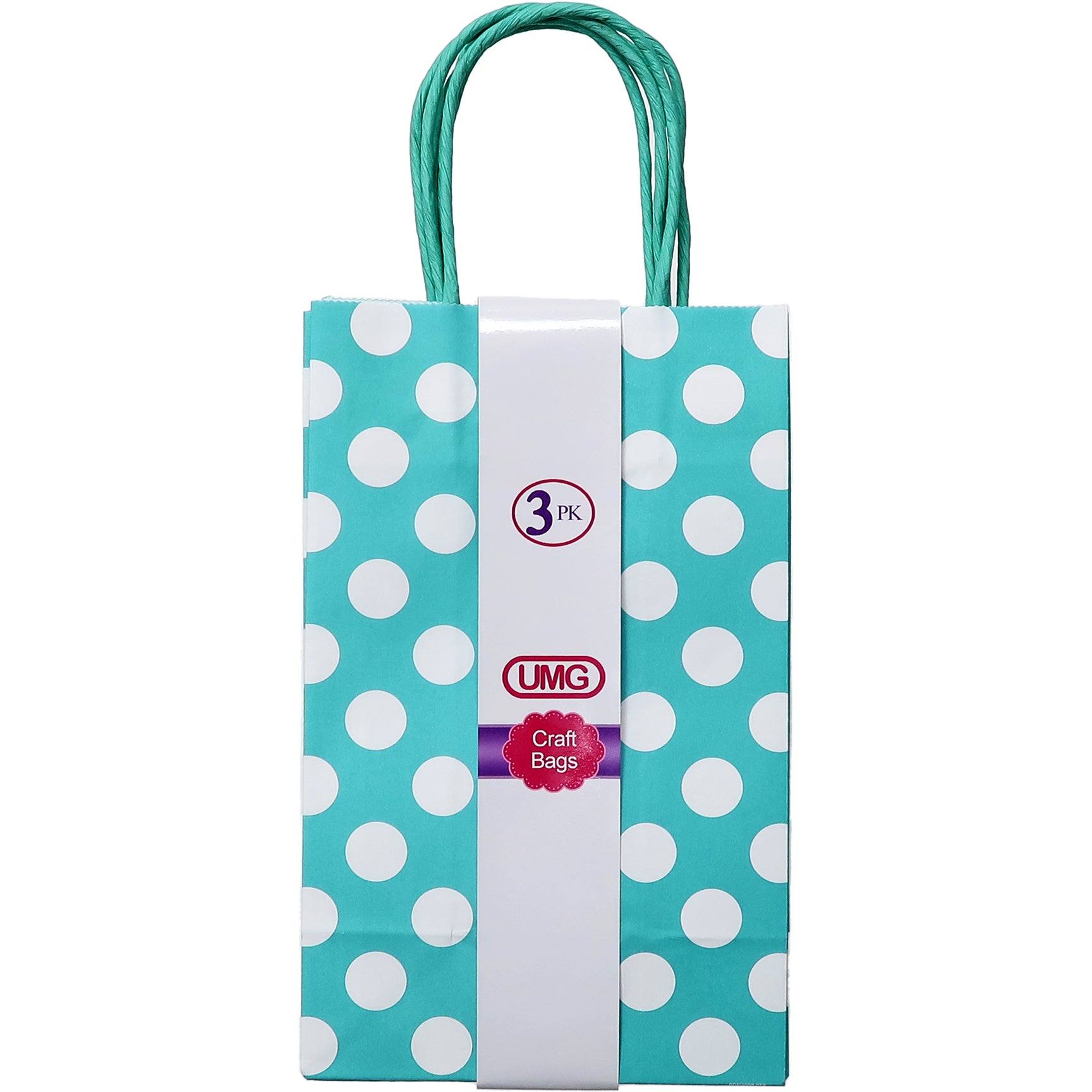 CRAFT BAG INV POLKA TEAL SM 3PC