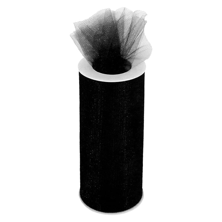 TULLE 6INx25YD BLACK