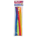 CHENILLE STEMS NEON MIXED 30.5CMx6MM 40PC