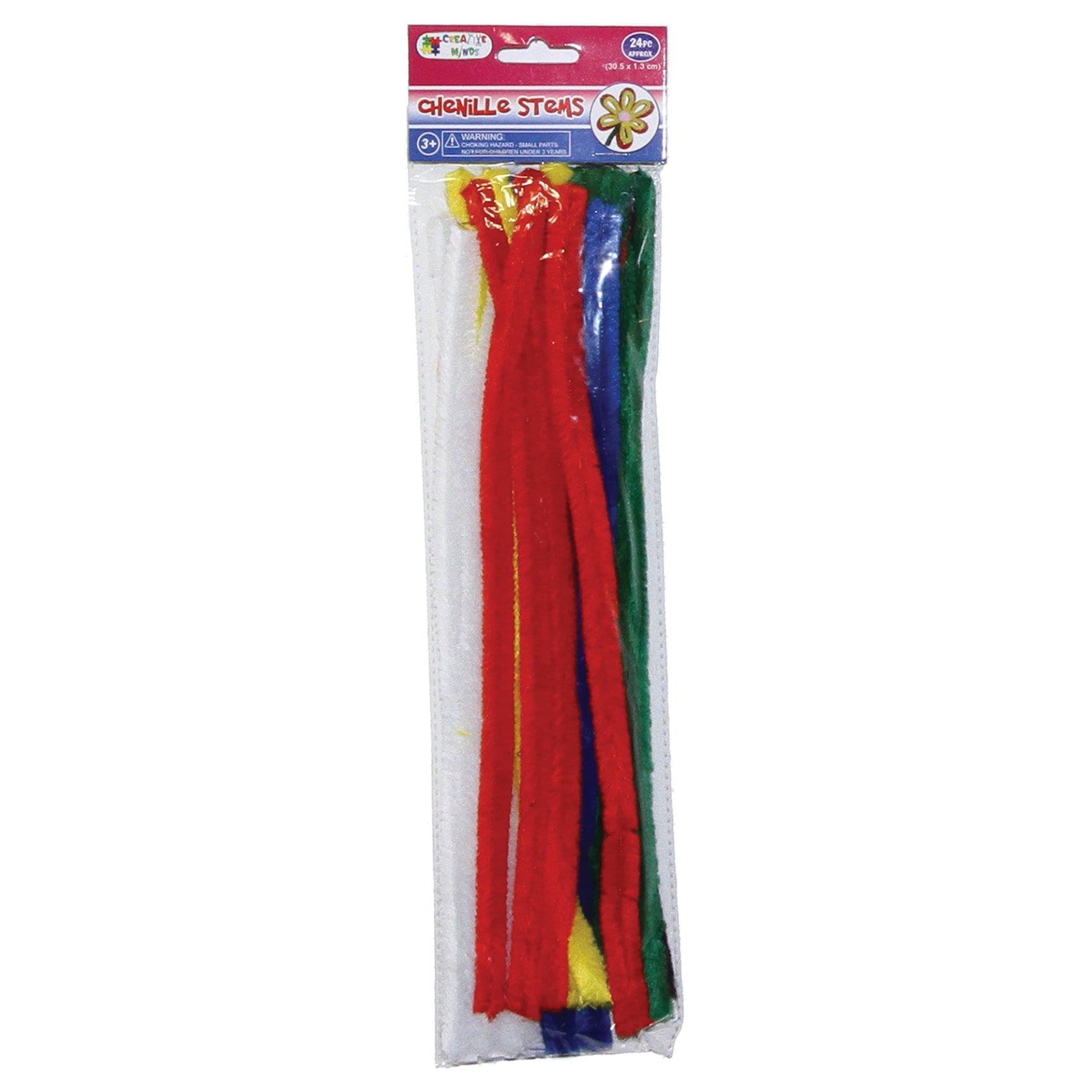 CHENILLE STEMS PRIMARY 30.5CMx13MM 24PC