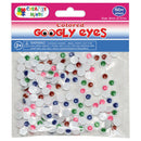 GOOGLY EYES; ROUND 8MM 150CT ASSTD. COLOR