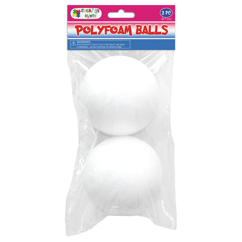 POLYFOAM BALLS 8.9CM 2PC