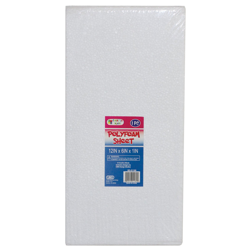 POLYFOAM BLOCK 12INx6INx1IN