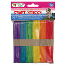 WOOD CRAFT STICKS (COL) 11.4CMx1CM 100PC