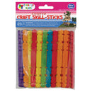 WOOD CRAFT SKILL-STICKS (COL) 11.4CMx1CM 80PC