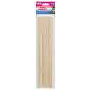 WOOD CRAFT DOWELS (NAT) 30.5CMx0.6CM 10PC