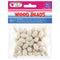 WOOD BEADS OVAL (NAT) 17MMx14MM 60PC