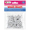 WOOD BEADS ALPHABET (WHITE) 10MM 60PC