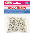 WOOD BEADS CUBE (NAT) 6MM 250PC