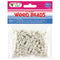 WOOD BEADS CUBE (NAT) 6MM 250PC