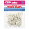 WOOD BEADS ASSTD (NAT) 28PC