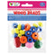 WOOD BEADS ASSTD (COL) 28PC