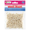 WOOD BEADS ROUND (NAT) 5MM 450PC