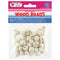 WOOD BEADS ROUND (NAT) MIXED SIZES 10-16MM 60PC