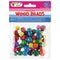 WOOD BEADS ROUND (COL) MIXED SIZES 10-16MM 50PC