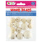 WOOD BEADS ROUND (NAT) MIXED SIZES 18-30MM 13PC