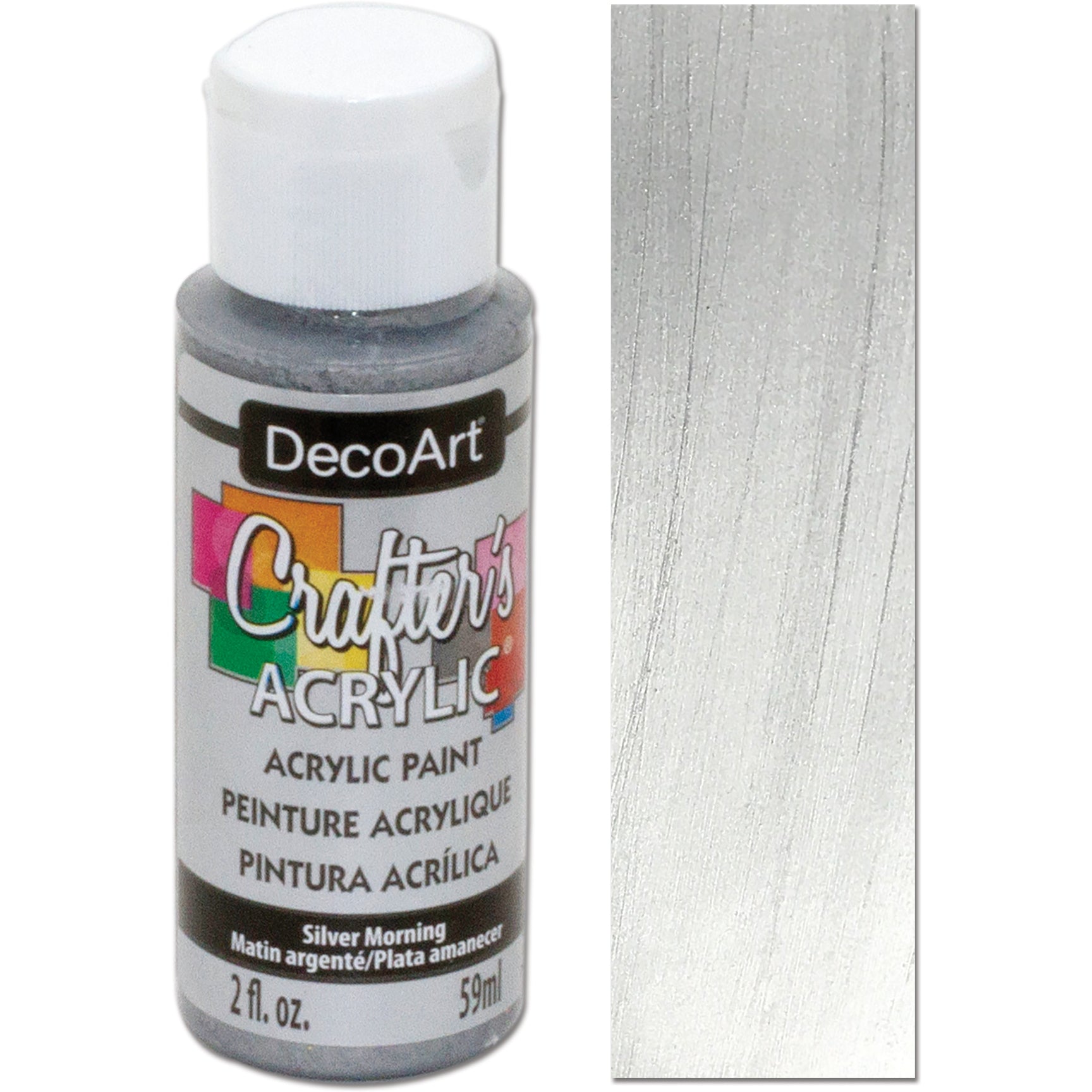 METALLIC PAINT SILVER MORNING 2 OZ DECOART