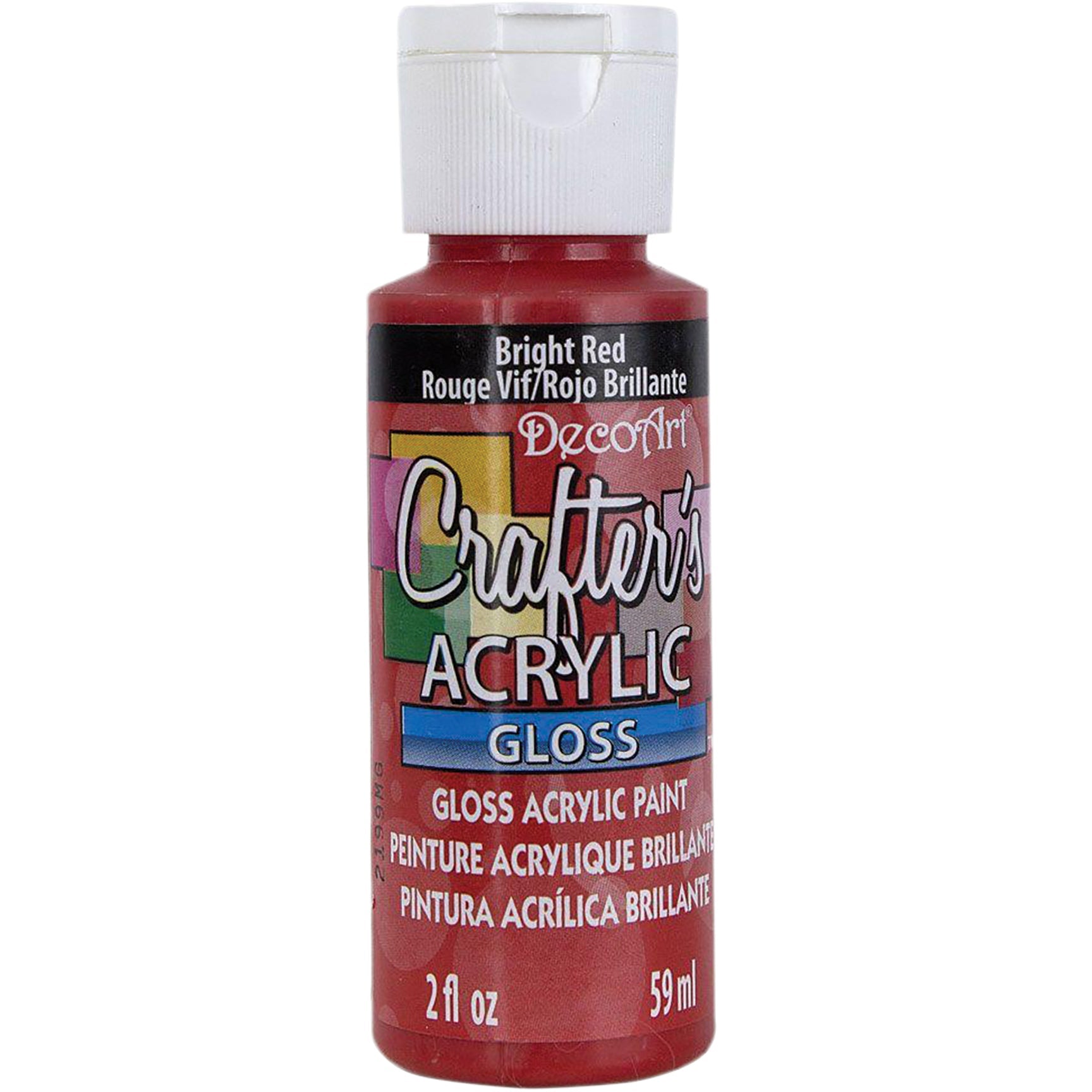 ACRYLIC GLOSS PAINT BRIGHT RED 2OZ