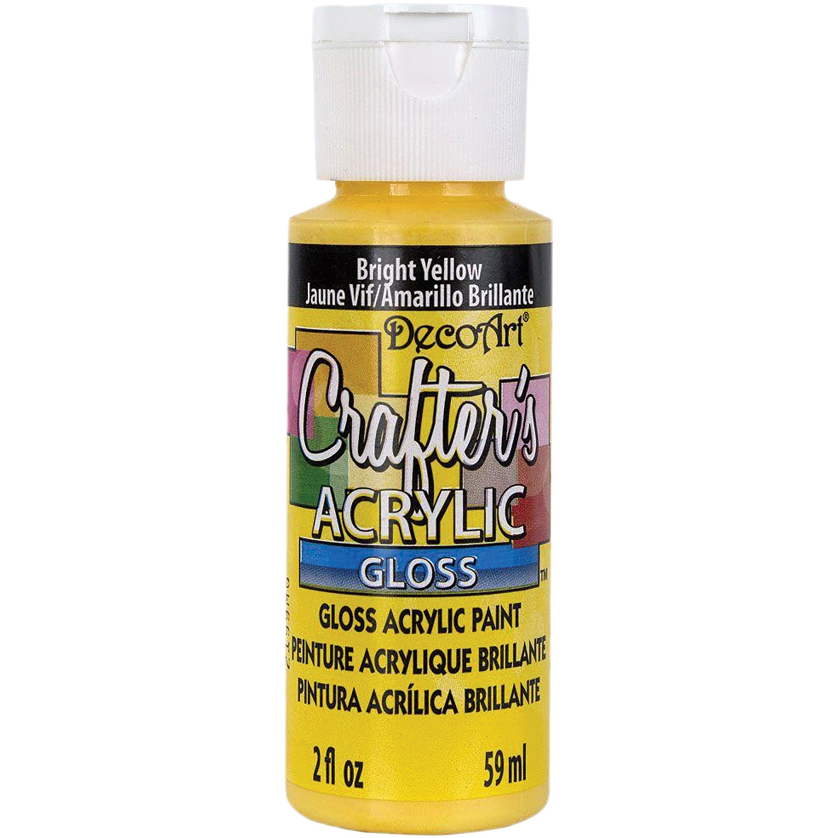 ACRYLIC GLOSS PAINT BRIGHT YELLOW 2OZ