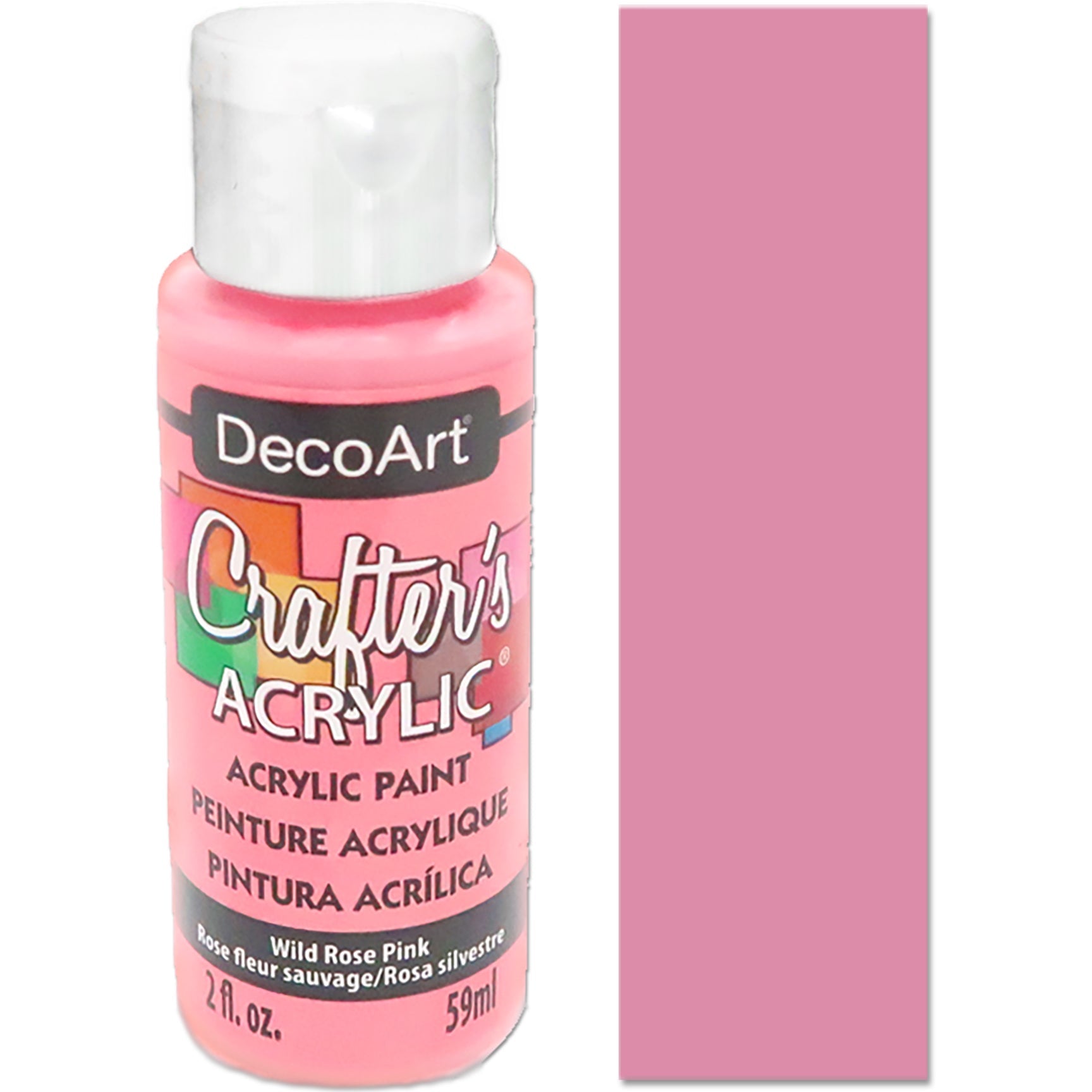 ACRYLIC PAINT WILD ROSE PINK 2OZ - DECOART