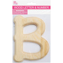 WOOD LETTER BEVEL CUT (NAT) "B" H6IN T1.1CM