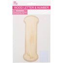 WOOD LETTER BEVEL CUT (NAT) "I" H6IN T1.1CM