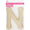 WOOD LETTER BEVEL CUT (NAT) "N" H6IN T1.1CM