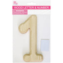 WOOD NUMBER BEVEL CUT (NAT) "0" H6IN T1.1CM