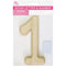 WOOD NUMBER BEVEL CUT (NAT) "0" H6IN T1.1CM