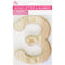 WOOD NUMBER BEVEL CUT (NAT) "2" H6IN T1.1CM