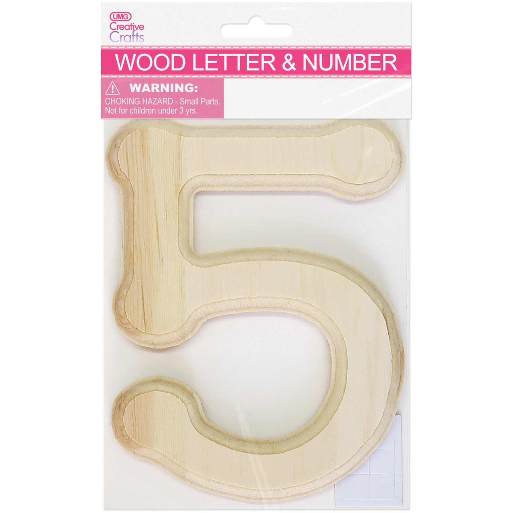 WOOD NUMBER BEVEL CUT (NAT) "4" H6IN T1.1CM