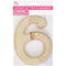 WOOD NUMBER BEVEL CUT (NAT) "5" H6IN T1.1CM