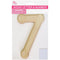 WOOD NUMBER BEVEL CUT (NAT) "6" H6IN T1.1CM