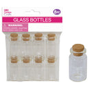 GLASS BOTTLE 2.2x4CM MINI CONTAINER W/ CORK LID 8PK