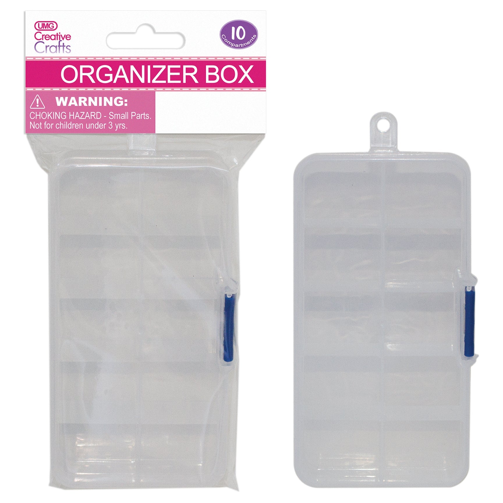 CRAFT STORAGE 13x6.8x2.3CM ORGANIZER BOX 10-COMP