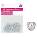 CRAFT BEADS HEART 14MM 20PC WHITE