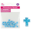 CRAFT BEADS CROSS 14MM 20PC LIGHT BLUE