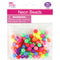 PONY BEADS 8MM; 8MIXED COLORS NEON