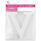 V WOOD LETTER 11x1.2CM (WHITE)