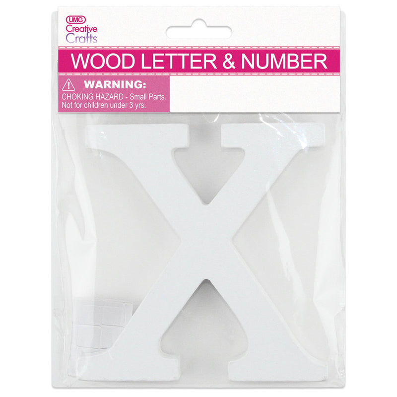 X WOOD LETTER 11x1.2CM (WHITE)