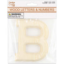 B WOOD LETTER BEVEL CUT (NATURAL) 11x1.2CM