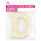 D WOOD LETTER BEVEL CUT (NATURAL) 11x1.2CM
