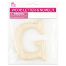 G WOOD LETTER BEVEL CUT (NATURAL) 11x1.2CM